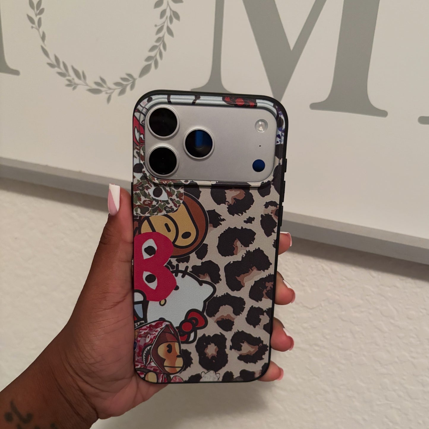 17 pro max custom phone case (Cheetah HK x BAPE x CDG)